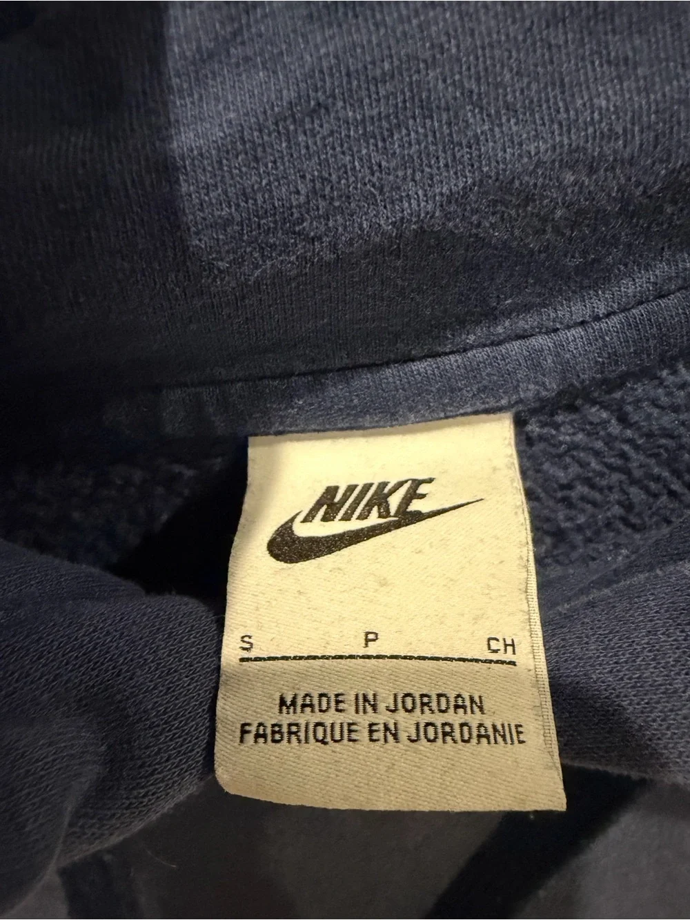 Nike Men’s Slate Blue Pullover Hoodie with White Logo